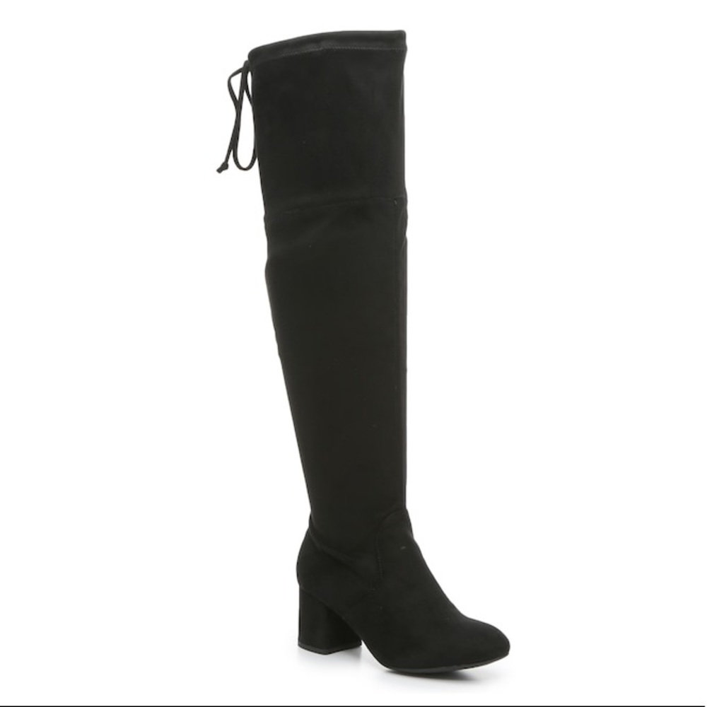 Block over the knee boots